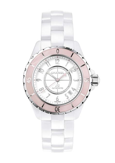 chanel j12 pink light|Chanel j12 white with diamonds.